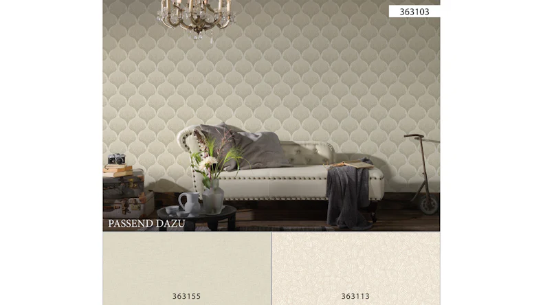 Vinyltapete beige Modern Klassisch Landhaus Blumen & Natur Ornamente Palila 103