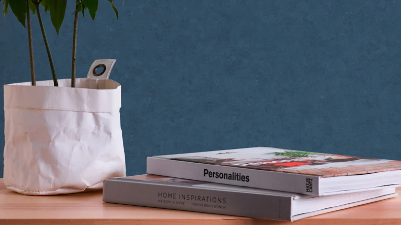 Vinyltapete blau Klassisch Uni Palila 131