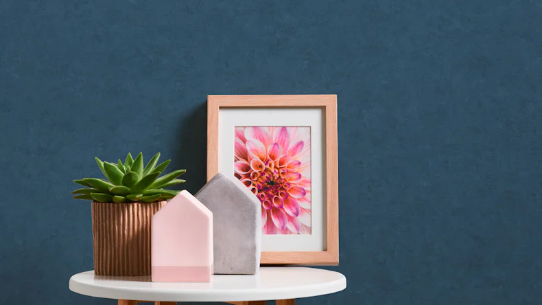 Vinyltapete blau Klassisch Uni Palila 131