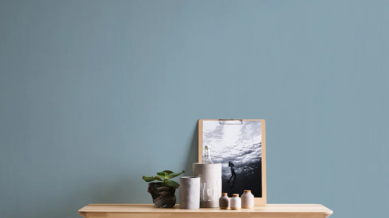 Vinyltapete blau Klassisch Uni Styleguide Trend Colours 2021 428