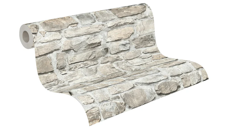 Vinyltapete Steintapete grau Vintage Steine Elements 702