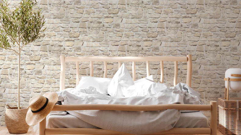 Vinyltapete Steintapete beige Vintage Steine Elements 703