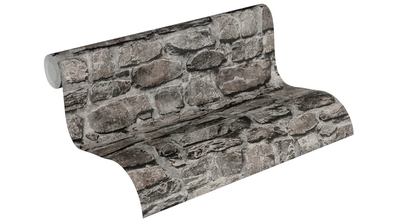 Vinyltapete Steintapete schwarz Modern Steine Blumen & Natur Bilder Il Decoro 704