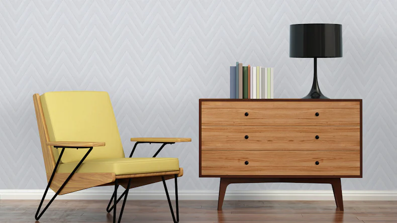 Papier peint en vinyle gris rayures maison de campagne moderne hygge 841