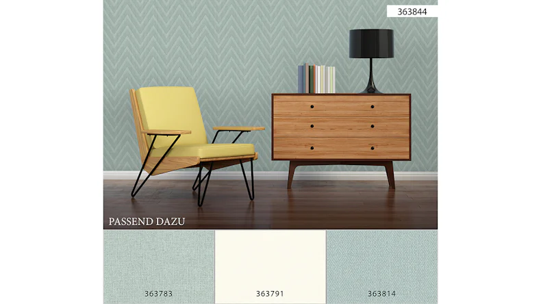 Papier peint en vinyle Hygge Livingwalls Modern Blue Green 844