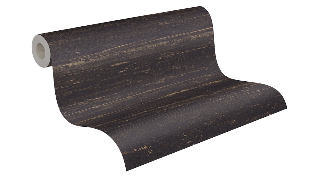 Vinyltapete schwarz Modern Klassisch Holz California 941