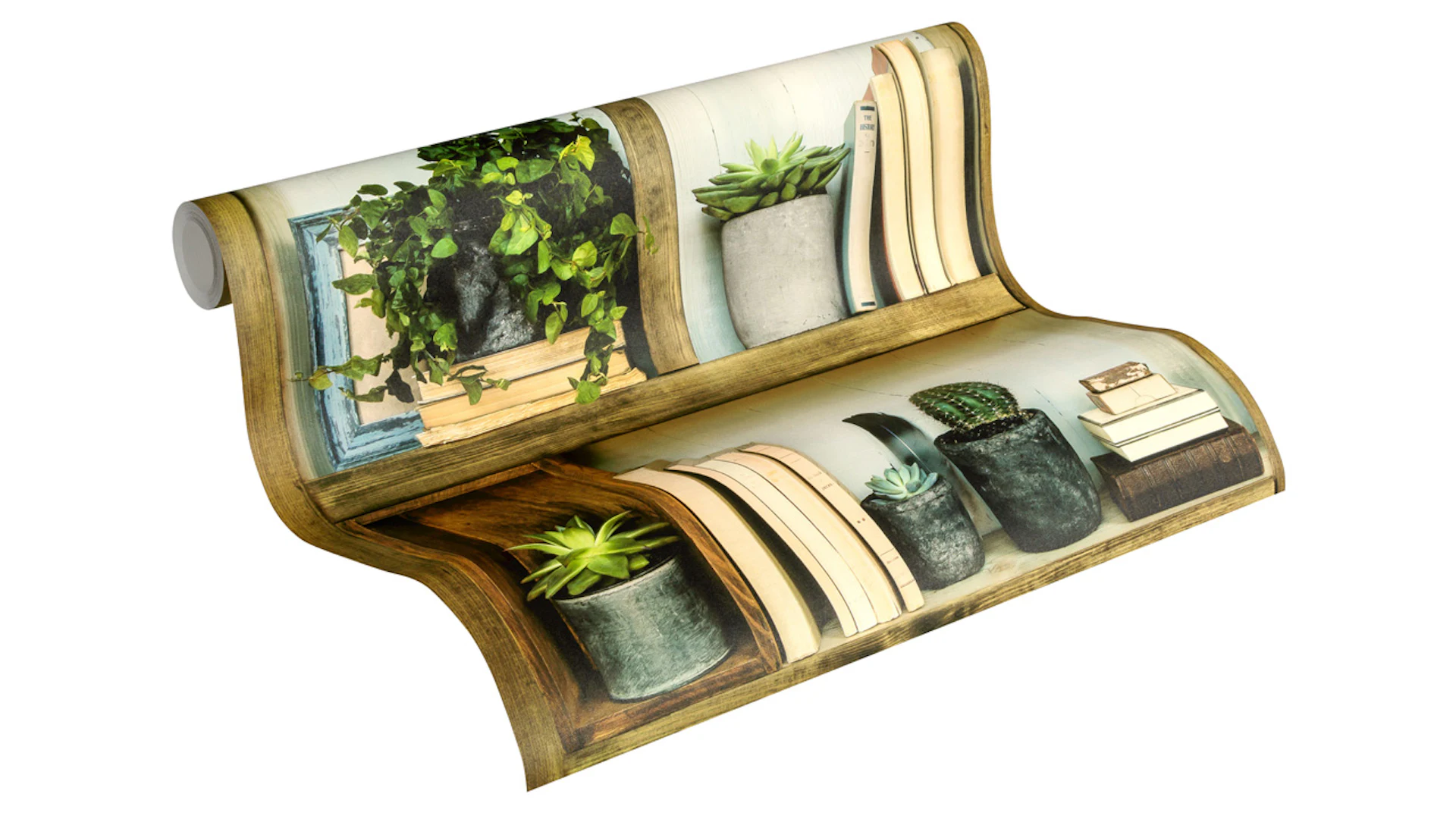 Papier peint en vinyle brun Images classiques modernes fleurs et bois naturel Murs authentiques 2 691
