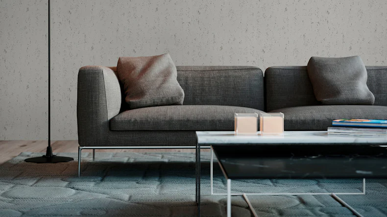 Carta da parati in vinile calcestruzzo Concrete & More A.S. Création tinta unita calcestruzzo aspetto grigio 701