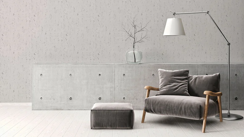 Carta da parati in vinile calcestruzzo Concrete & More A.S. Création tinta unita calcestruzzo aspetto grigio 702