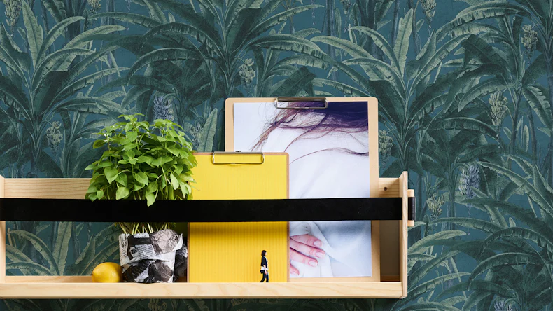 Vinyltapete Greenery A.S. Création Landhausstil Sträucher Grün Blau 801