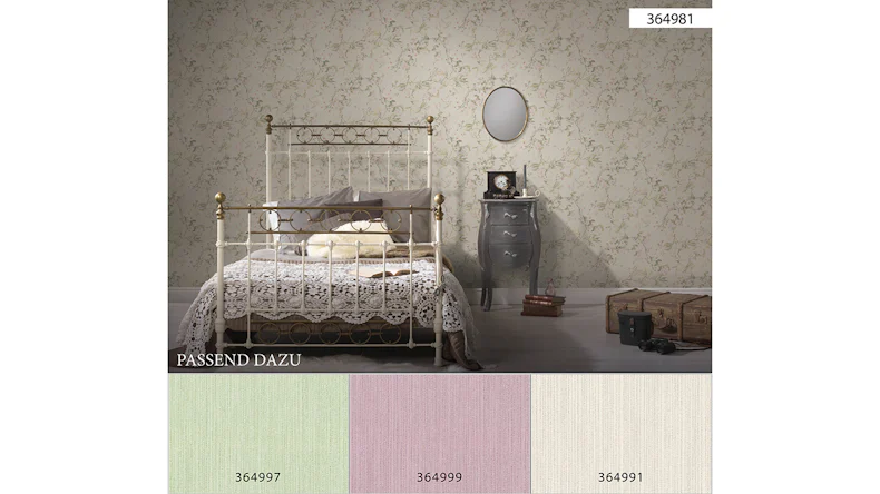 Tapete Dream Again Michalsky Living Blumenzweige Creme Grün Rosa 981