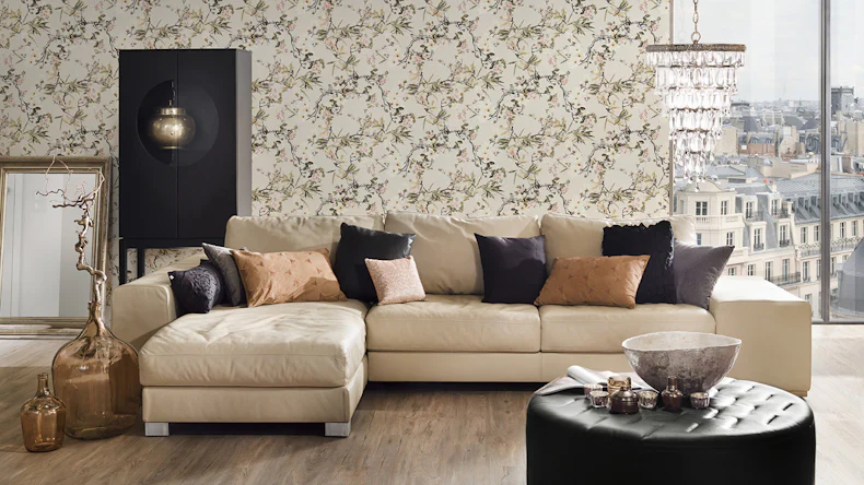 Tapete Dream Again Michalsky Living Blumenzweige Creme Beige Grün 982