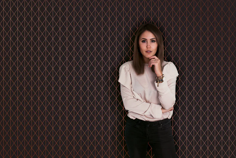 Carta da parati in vinile bianco e nero 4 A.S. Création Modern Metallic Black 754