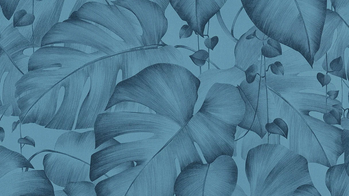 Vinyltapete blau Modern Blumen & Natur Colibri 271