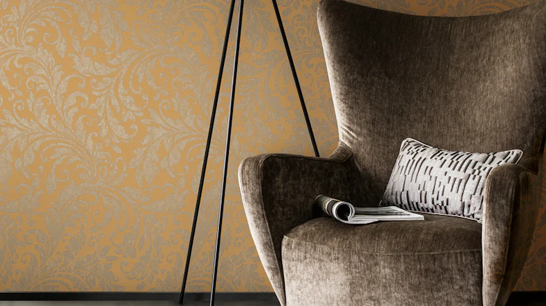 Carta da parati Di Seta Architects Carta Ornamenti d'epoca Beige Brown 665