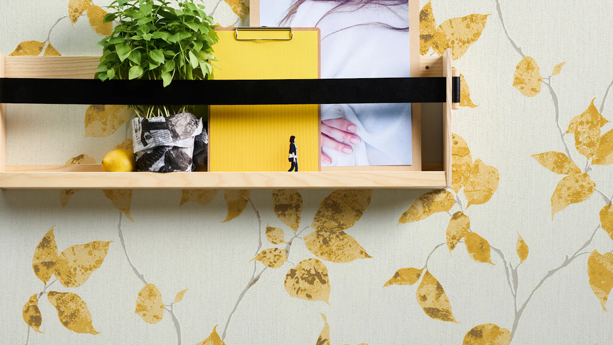 Vinyltapete gelb Modern Landhaus Blumen & Natur Flavour 872