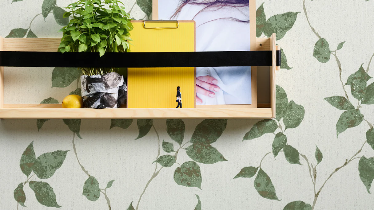 Vinyltapete grün Modern Landhaus Blumen & Natur Flavour 874