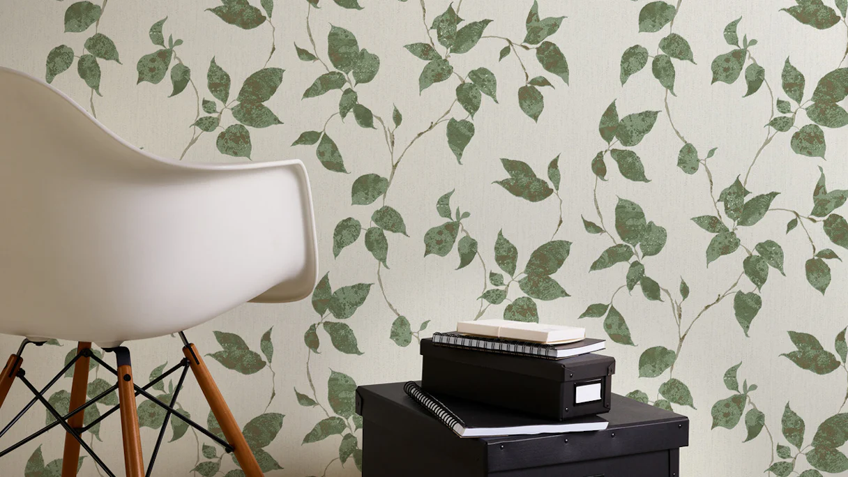 Vinyltapete grün Modern Landhaus Blumen & Natur Flavour 874
