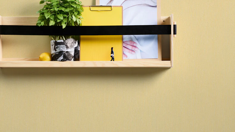 papier peint en vinyle jaune saveur moderne uni 882