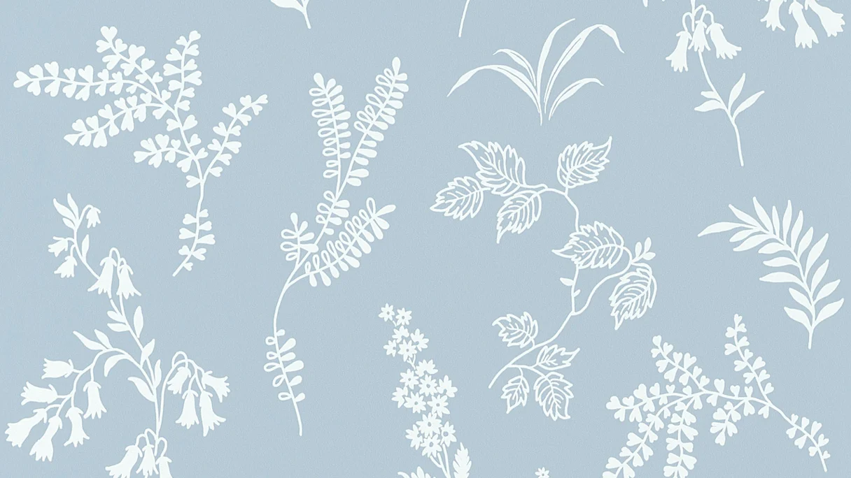 Papiertapete blau Modern Blumen & Natur Flavour 934
