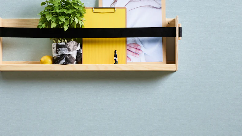 Vinyltapete blau Klassisch Uni Greenery 135