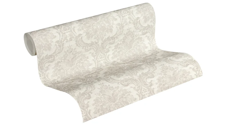 Papier peint en vinyle gris rétro fleurs de campagne & ornements de la nature Paradise Garden 161