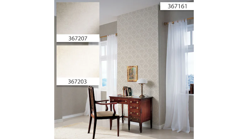 Papier peint en vinyle gris rétro fleurs de campagne & ornements de la nature Paradise Garden 161