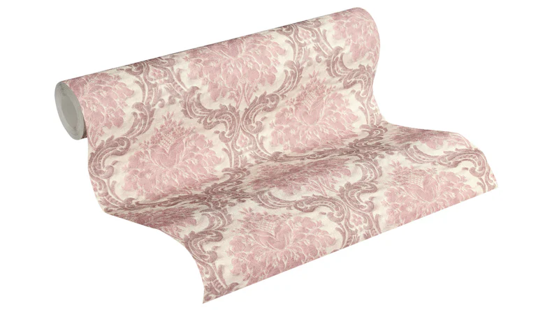 Papier peint en vinyle rose rétro fleurs de campagne & ornements de la nature Paradise Garden 162