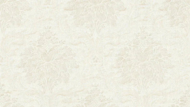 Papier peint vinyle blanc rétro fleurs de campagne et ornements naturels Paradise Garden 168