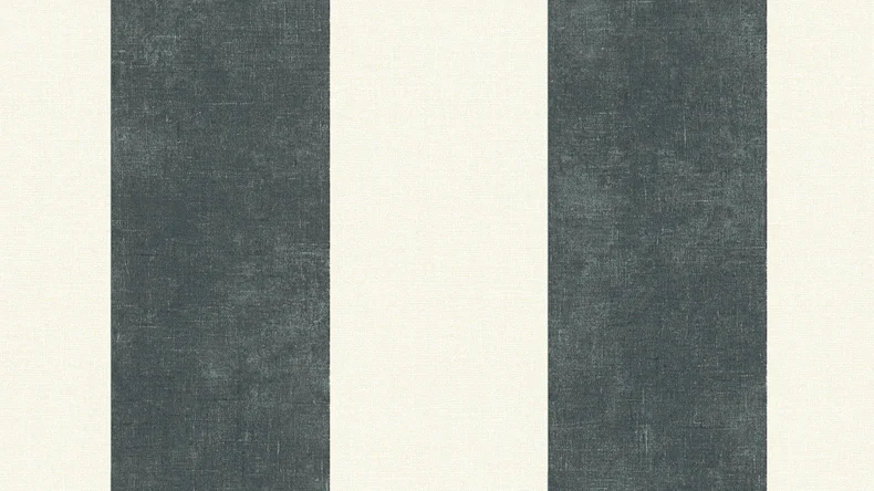 Papier peint en vinyle noir à rayures rétro modernes Paradise Garden 181