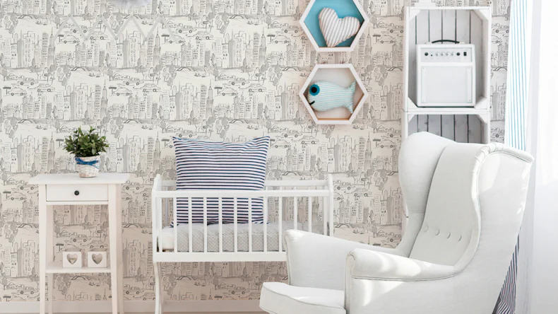 Papiertapete Boys & Girls 6 A.S. Création Modern Kindertapete Stadt Grau Metallic Weiß 533