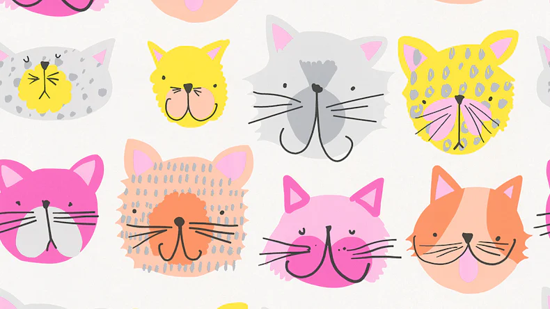 Papier peint rose fleurs modernes & nature enfants garçons & filles 6 542