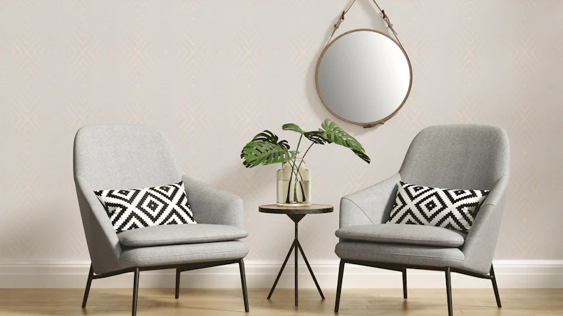 Vinyltapete grau Modern Klassisch Uni Streifen Trendwall 854