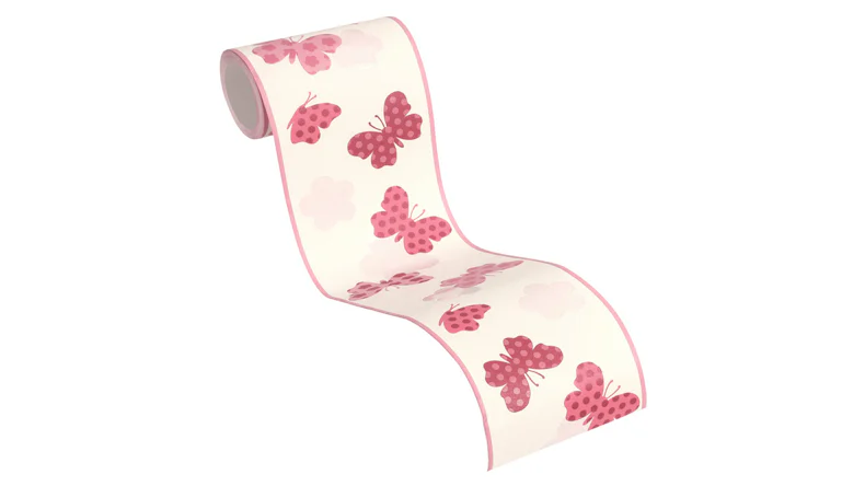 Papier peint en vinyle bordure rose enfants modernes fleurs & nature Borders Only 10 581