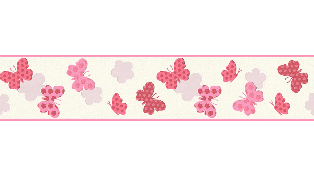 Papier peint en vinyle bordure rose enfants modernes fleurs & nature Borders Only 10 581