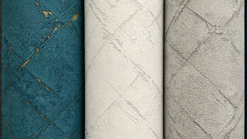 papier peint Emotion Graphic A.S. Création modern concrete look blue metallic 815