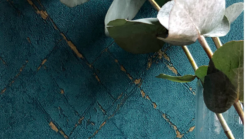 papier peint Emotion Graphic A.S. Création modern concrete look blue metallic 815