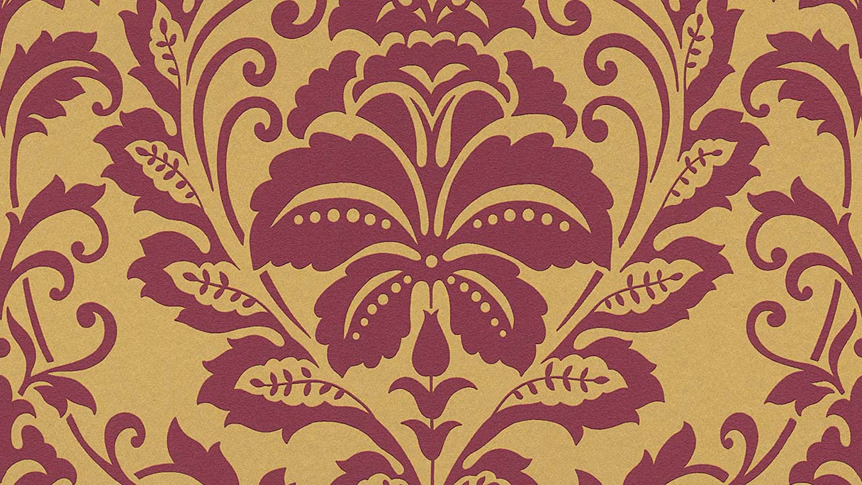 Vinyl wallpaper Attractive Flowers & Nature Classic Gold 103