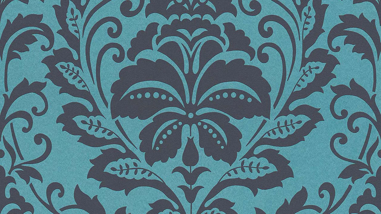 Vinyl wallpaper Attractive Flowers & Nature Classic Blue 105