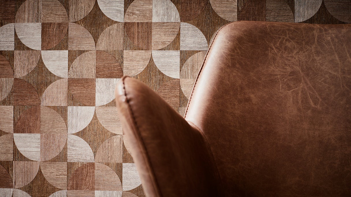 Metropolitan Stories Nils Olsson vinyl wallpaper - Copenhagen Livingwalls modern wood wall beige brown 134