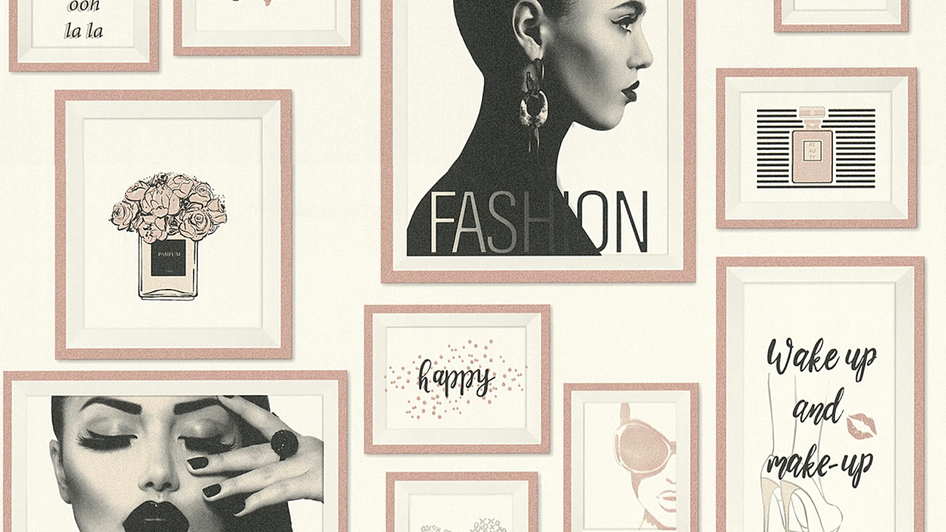 Vinyltapete Metropolitan Stories Lola - Paris Livingwalls Modern Poster Fashion Beige Schwarz Weiß 183