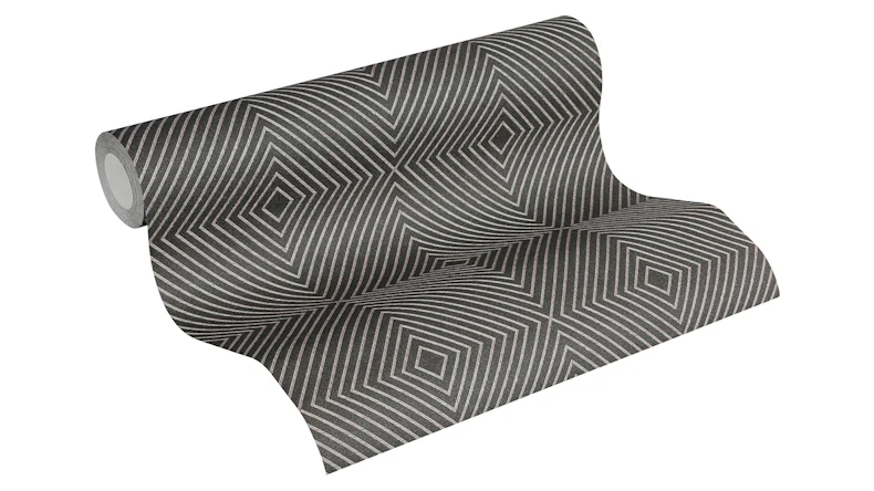 Carta da parati in vinile Metropolitan Stories Nils Olsson - Copenhagen Livingwalls Retro Grey Metallic 261