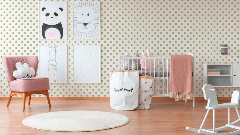 Vinyltapete Boys & Girls 6 A.S. Création Modern Kindertapete Beige Rosa Weiß 341