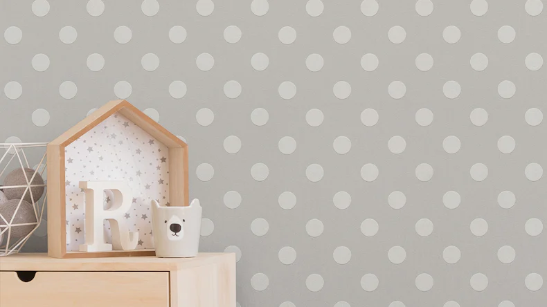 Carta da parati in vinile Boys & Girls 6 A.S. Création carta da parati per bambini moderna grigio bianco 342