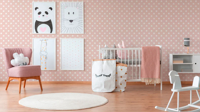 Vinyltapete Boys & Girls 6 A.S. Création Modern Kindertapete Rosa Weiß 343