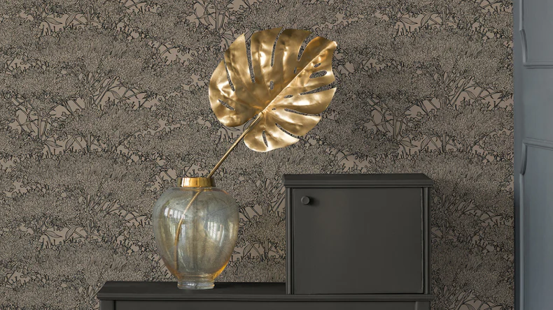 Carta da parati in vinile Absolutely Chic Architects Paper Modern Natural Black Grey Beige 725