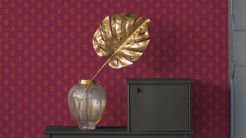 Vinyltapete Absolutely Chic Architects Paper Retro Rot Orange Lila 731