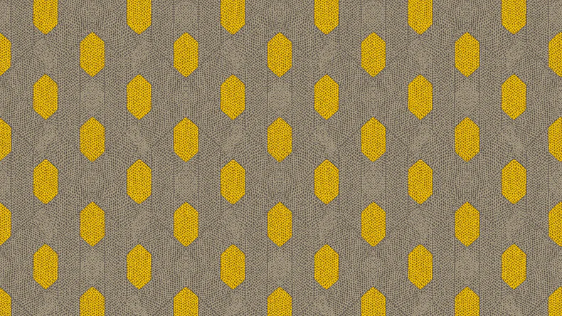 Carta da parati in vinile Absolutely Chic Architects Carta Retro Giallo Grigio Beige 732