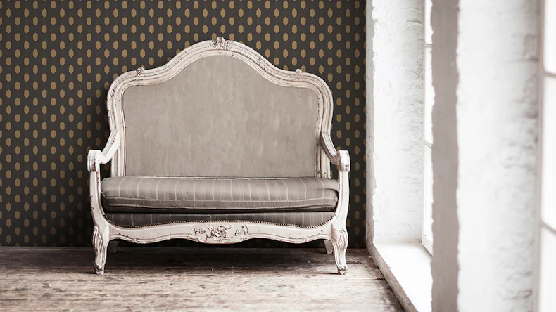 Carta da parati in vinile Absolutely Chic Architects Carta Retro Metallic Black Brown 735