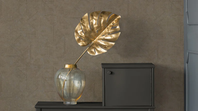 Carta da parati in vinile Absolutely Chic Architects Paper Modern Plain Metallic Brown Grigio 748